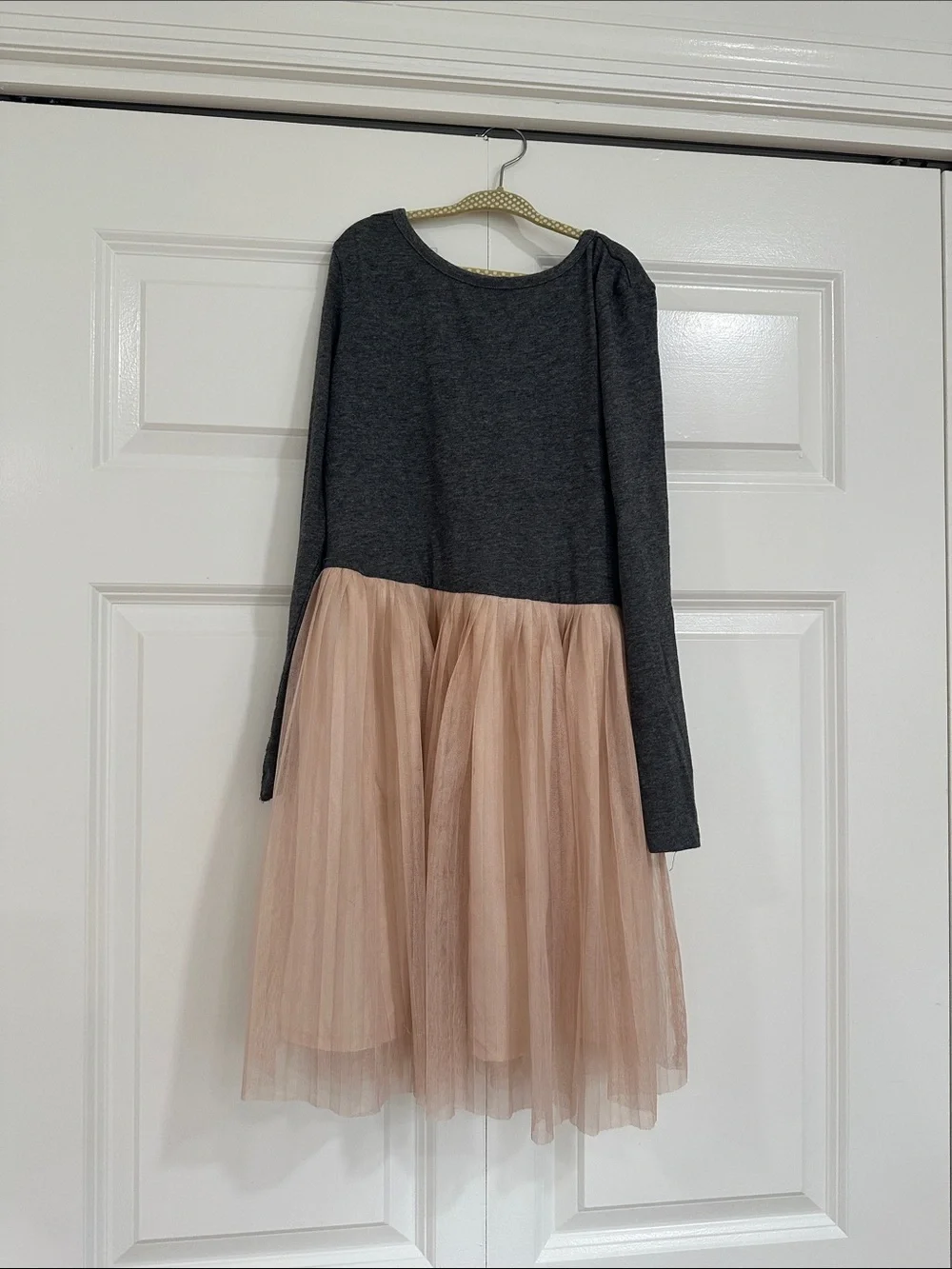 GAP Girls Charcoal and Blush Tulle Dress